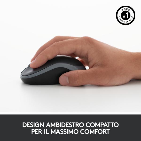 Kit tastiera + mouse Logitech Wireless Combo MK270 - Tastiera wireless - 2.4 GHz - mouse con ricevitore wireless USB - Italiano (920-004512)