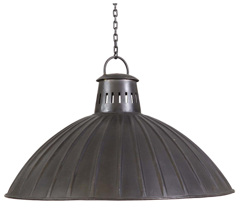 Biscottini Lampadario Industrial a sospensione non elettrificato L49xPR49xH31 cm in ferro finitura nera anticata
