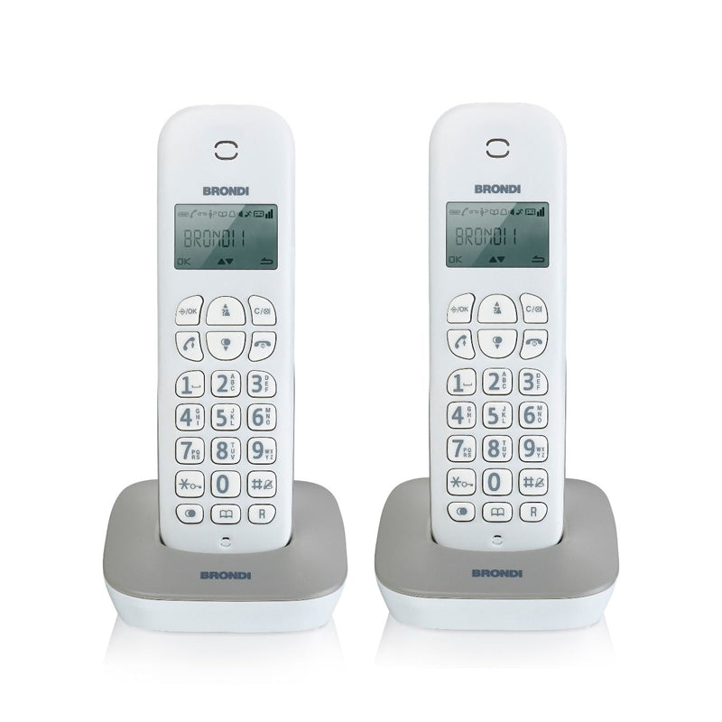 BRONDI GALA TWIN (BIANCO/GRIGIO) - TELEFONO CORDLESS DOPPIO