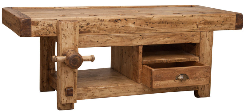 Biscottini Porta Tv in legno massello di tiglio finitura naturale L120XPR65XH45 cm. Made in Italy