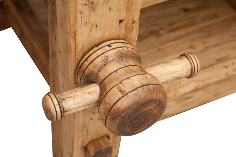 Biscottini Porta Tv in legno massello di tiglio finitura naturale L120XPR65XH45 cm. Made in Italy