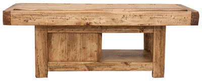 Biscottini Porta Tv in legno massello di tiglio finitura naturale L120XPR65XH45 cm. Made in Italy