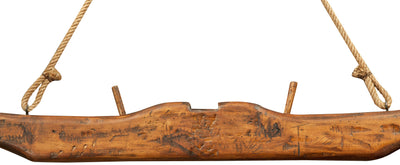 Biscottini Giogo in legno massello di tiglio finitura naturale. Made in Italy dimensioni