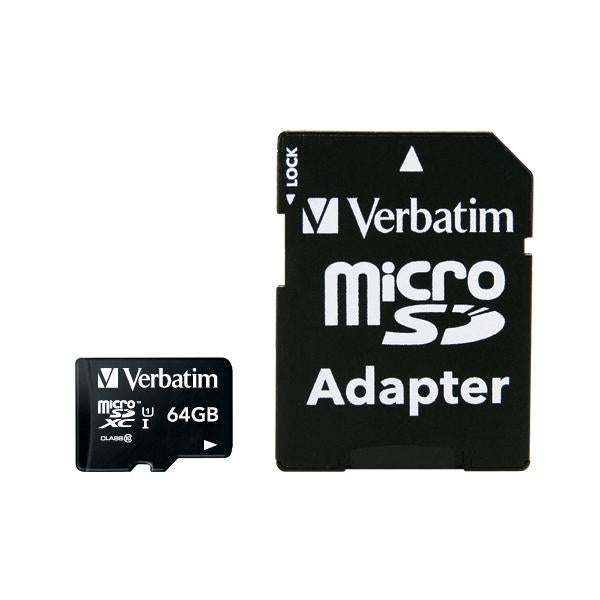 Verbatim Micro Sd 64gb Con Adattattatore 44084 Cl10
