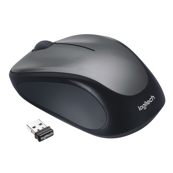 Mouse Cordless Logitech M235 - Micro ricevitore Wireless - 3 tasti - Wireless senza fili - Silver/Nero (910-002201)