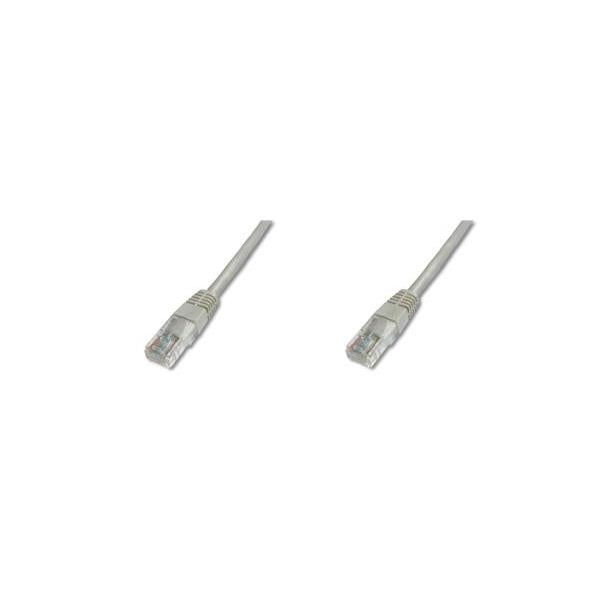 Cavo di rete UTP dritto non schermato CaT. 5E con Plug - Lunghezza 3Mt. - Grigio
