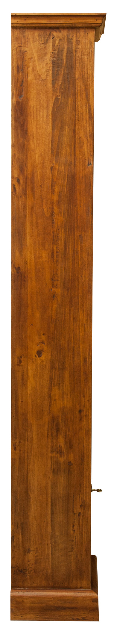 Biscottini Piccola libreria in legno massello di tiglio finitura noce L40xPR30xH196 cm. Made in Italy