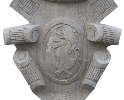 Biscottini Stemma in pietra L52xPR12xH65 cm realizzato completamente mano Offerta