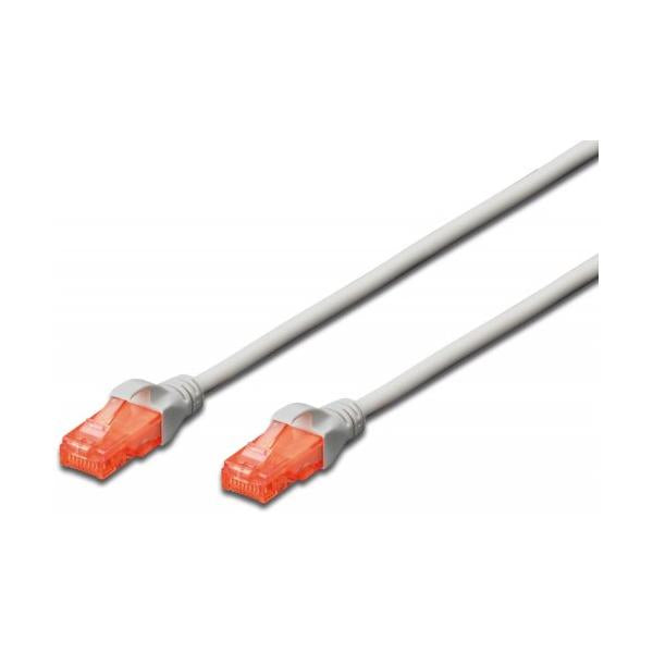 Cavo di rete UTP dritto non schermato CaT. 6E con Plug - Lunghezza 3Mt. - Grigio