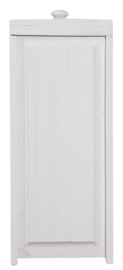 Biscottini Mobile porta tv Country in legno massello di tiglio struttura bianca anticata piano finitura naturale Made in Italy