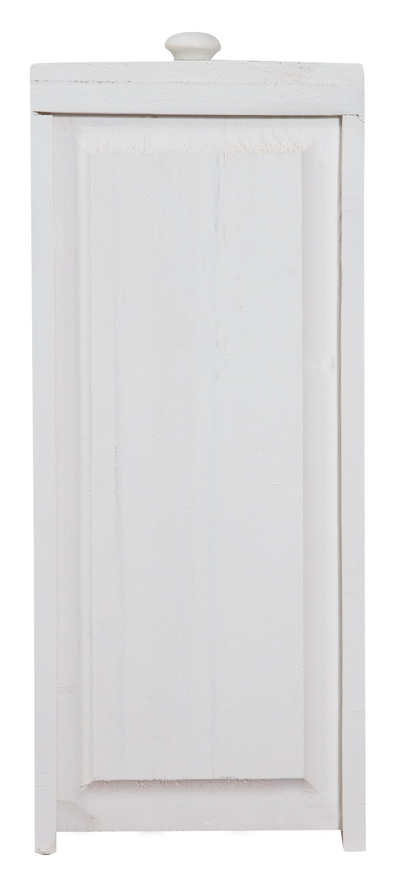 Biscottini Mobile porta tv Country in legno massello di tiglio struttura bianca anticata piano finitura naturale Made in Italy