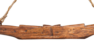 Biscottini Giogo lampadario in legno massello di tiglio finitura noce Made in Italy
