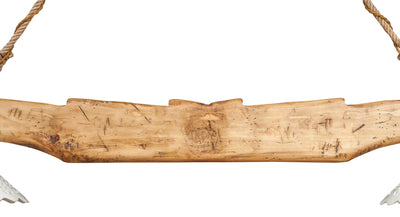 Biscottini Giogo lampadario in legno massello di tiglio finitura naturale L161xPR30xH41 cm. Made in Italy