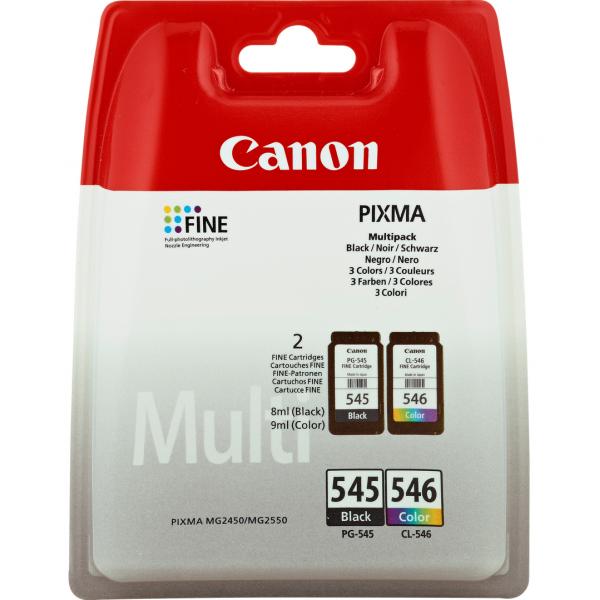 Cartuccia originale Canon PG-545 CL-546 (8287B006) - Confezione Multipack - Nero + Colore