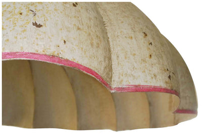 Biscottini Lampadario Industrial a sospensione non elettrificato L85xPR85xH40 cm in ferro finitura crema anticata