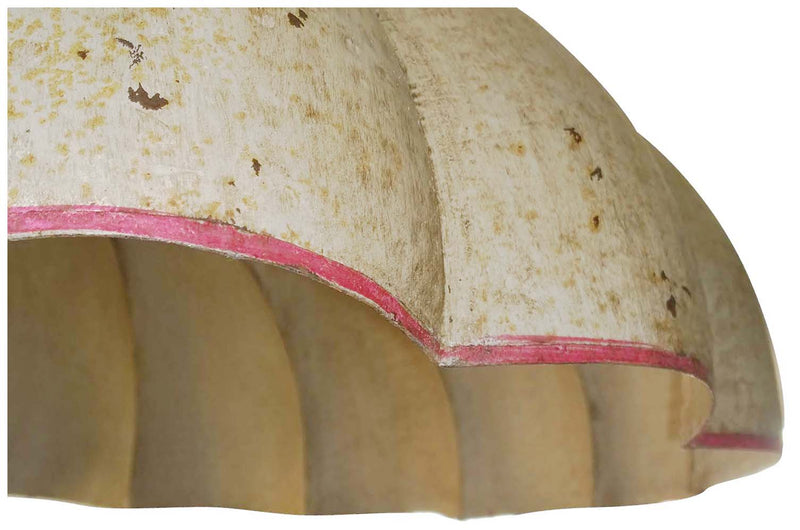 Biscottini Lampadario Industrial a sospensione non elettrificato L85xPR85xH40 cm in ferro finitura crema anticata