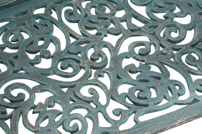 Biscottini Panchina Liberty in ghisa finitura verde anticata