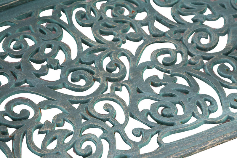 Biscottini Panchina Liberty in ghisa finitura verde anticata