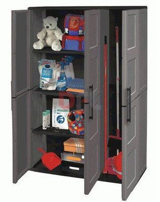 ARMADIO PORTATUTTO IN POLIPROPILENE cm 102x37xH163 ARREDO CASA GIARDINO