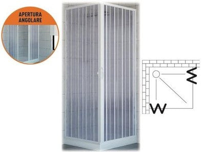 BOX DOCCIA BRIXO PVC BALENA PORTE ESTENSIBILI CM. H185 X 70/80 X 110/120