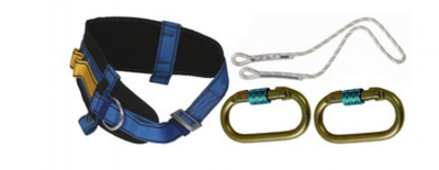 CINTURONE DI PROTEZIONE CON CORDA E MOSCHETTONI SEKURALT KIT SICUREZZA