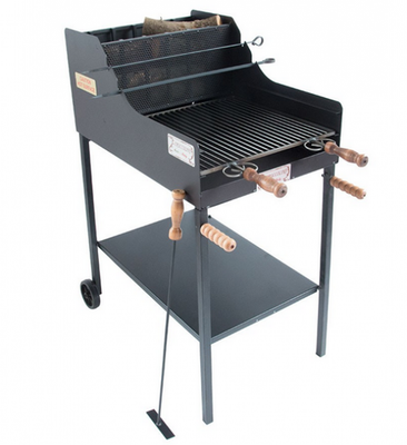BARBECUE A CARBONELLA MODELLO FUOCONE IN FERRO BATTUTO CM50X80XH110