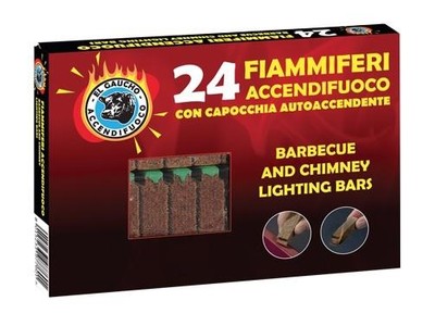 ACCENDIFUOCO FIAMMIFERO EL GAUCHO 24CF DA 24 PZ TOTALE 576PZ