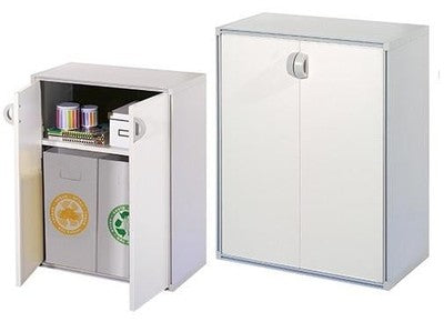 ARMADI MOBILE PATTUMIERA QBik 2 ANTE CM. L67xP35xH84 RACCOLTA DIFFERENZIATA