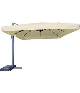 OMBRELLONE IN ALLUMINIO DECENTRATO MT. 3X3 ROMA TOP ECRU&