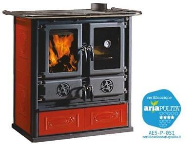 CUCINE CUCINA STUFA ROSETTA LIBERTY BORDEAUX NORDICA CM.87x57xH8 - POTENZA KW7.2