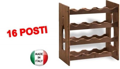 CANTINETTA IN LEGNO PORTAVINO A 16 POSTI CM.42x25x50H CANTINETTE