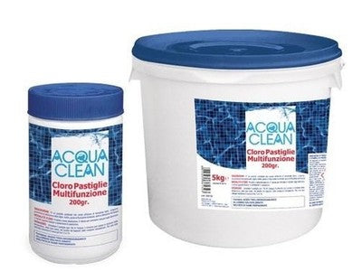 CLORO TRIPLEX MULTIFUNZIONE PASTIGLIE 200GR PER MANUTENZIONE PULIZIA PISCINE