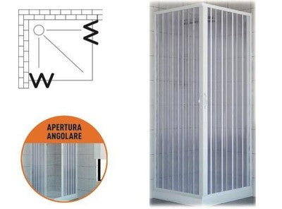 BOX DOCCIA ANGLARE BRIXO PVC MARLIN ESTENSIBILE CM. H.185 X 80/90 X 80/90