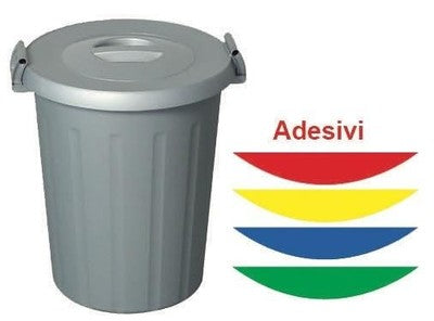 BIDONI CON COPERCHIO E MANICI RACCOLTA DIFFERENZIATA DA LT.25