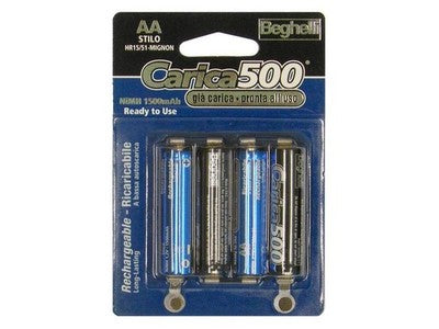 BATTERIE RICARICABILI BEGHELLI STILO MACH 1400 BLISTER 4 PZ