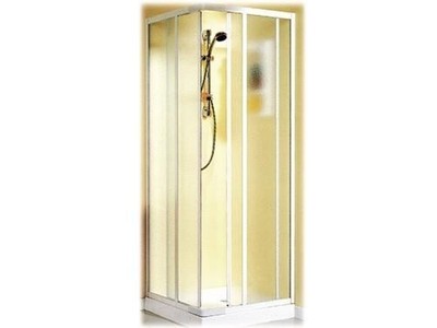 BOX DOCCIA IN ALLUMINIO BIANCO ESTENSIBILE DA CM. 70X70 A CM. 80X80 ARREDO BAGNO