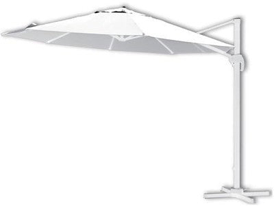 OMBRELLONE GIARDINO ALLUMINIO LATERALI PREMIUM WHITE CM. 350 ARREDO GIARDINO