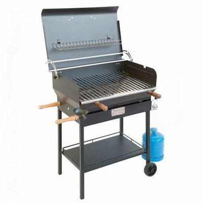 BARBECUE A GAS CON PIETRA LAVICA MODELLO PROFESSIONAL FERRO BATTUTO