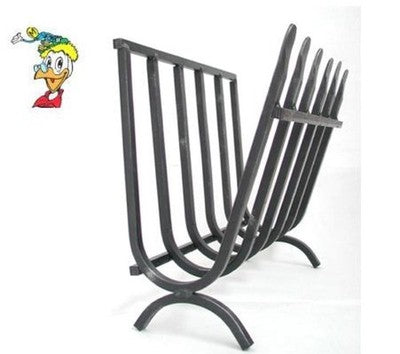 BRUCIALEGNA CULLA FERRO BATTUTO BRUCIA LEGNA PER CAMINETTO CAMINO FUOCO 50X20X36