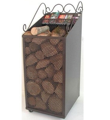 CARRELLO PORTALEGNA PORTA PELLET IN FERRO BATTUTO CARRELLI PORTA LEGNA PELLETS