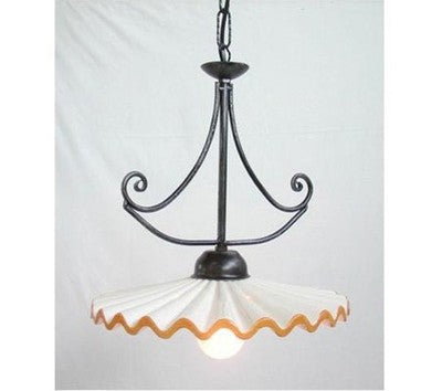 LANTERNA LAMPADARIO LAMPADA PLAFONIERA SOSPENSIONE VULCANO FERRO BATTUTO