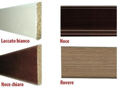 24 MT DI BATTISCOPA IN LEGNO LISCIO FINITURA TANGANIKA 70X8 MM