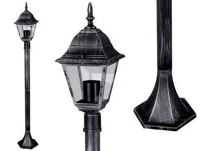 LANTERNA LAMPIONE VIENNA 1 LUCE SU PIANTANA LANTERNE ILLUMINAZIONE CM.15x16xH112