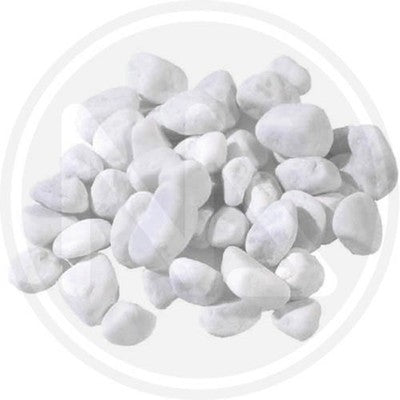 CIOTTOLI IN MARMO BIANCO DI CARRARA PER GIARDINO KG. 25 DIMENSIONI 25/40 GRANDI