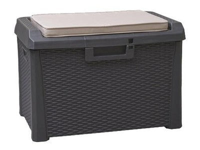 BAULE CASSAPANCA CONTENITORE SANTORINI PLUS COMPACT RESINA CM.73x50x49 ANTRACITE