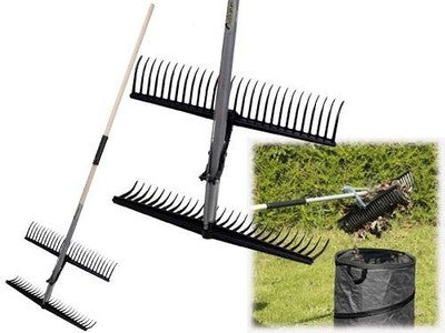 RASTRELLI RASTRELLO RACCOGLITORI DOPPIO PETTINE GIARDINAGGIO AGRICOLTURA
