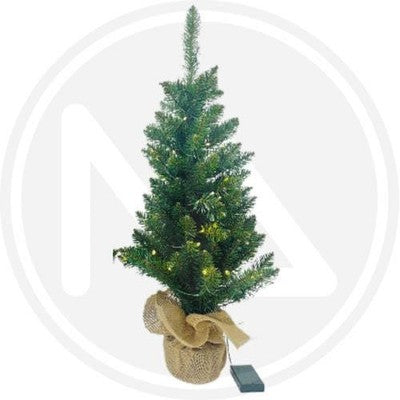ALBERO DI NATALE PICCOLO VERDE CON LUCI INTEGRATE A BATTERIA MAURER CM. 60