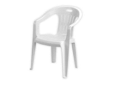 4PZ SEDIE RESINA PIONA BIANCHE CM.56x55xH78