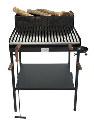 BARBECUE A CARBONE E LEGNA BELVEDERE MAXI IN FERRO BATTUTO PER 20 PERSONE