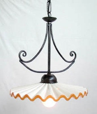 LAMPADARIO MARGHERITA IN FERRO BATTUTO